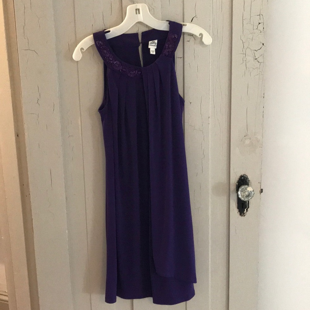 Sangria dark purple dress from Davids Bridal.